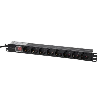 Блок розеток Trinix TRX-PDU/8M-16А Black для комутаційної шафи 19