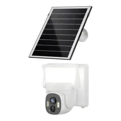IP PTZ-відеокамера автономна з WiFi, прожектором та сонячною панеллю 3Mp Light Vision VLC-6103WLS White (Lamp+Solar) (CareCam Pro) f=3.6mm, на акумуляторних батареях