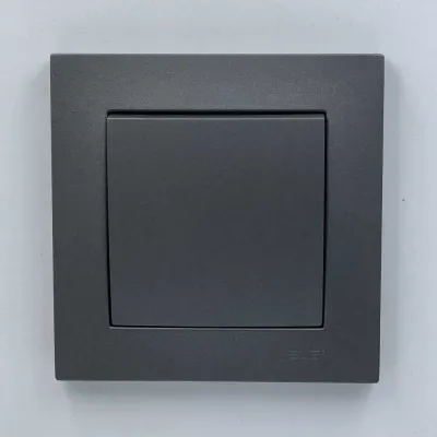Вимикач ELBI VEGA антрацит матовий 1-кл (510-016700-200)