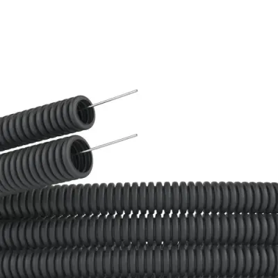 Труба гофрована ДКС 16 ПВХ чорна ( бухта 100м ) (91916A)