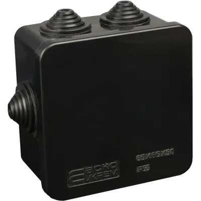 Розподільча коробка АСКО-УКРЕМ 85*85*50 UAtmo Jet Black (A0150170032)
