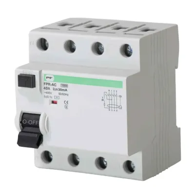 Реле захисного відключення FPR-AC 40А/0,03A 4P АС Промфактор