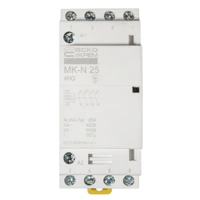 Модульний контактор АСКО-УКРЕМ MK-N 4P 25A 4NO 220V (A0040030027)