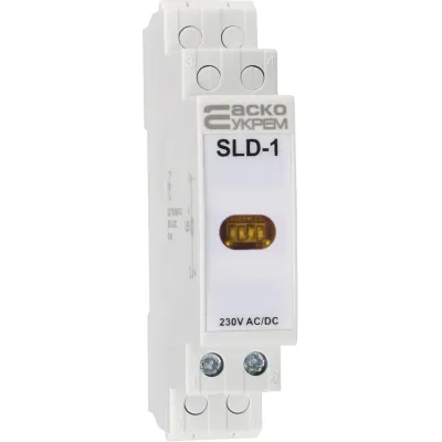 Модульний сигнальний індикатор АСКО-УКРЕМ 230V AC/DC SLD-1  жовтий