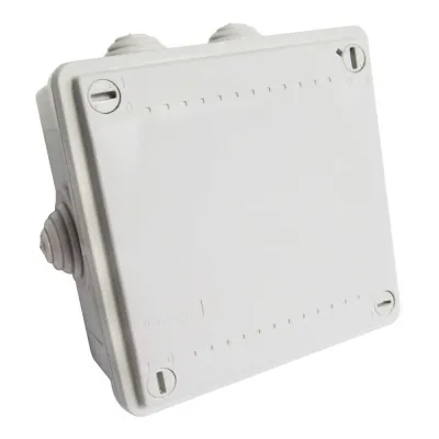 Коробка розподільча ДКС 100х100х50 сіра IP55 з подвійним замком (54800)