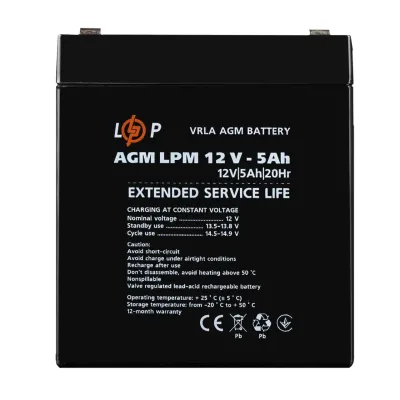 Акумулятор AGM LPM 12V - 5 Ah Уцінка 01.2025