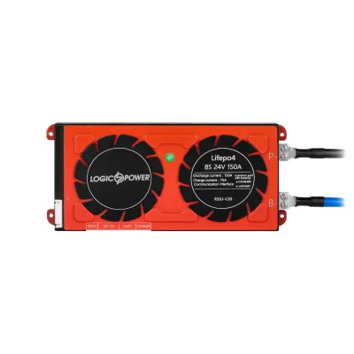 Smart BMS плата LiFePO4 24V 8S 150A (Dis 150A Ch 75A) + UART/RS485/CAN