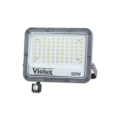 Прожектор LED Violux CARBON-S 50W 5000K 6000lm IP65 з датчиком (400232)