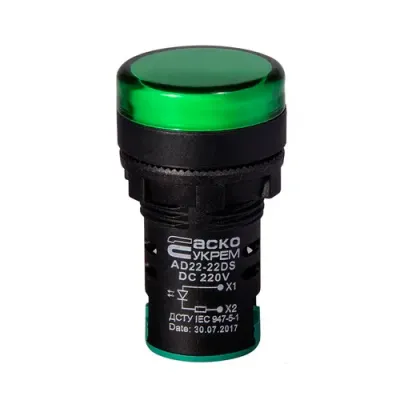 Світлосигнальна арматура AD22-22DS 220V DC зелена (A0140030082)