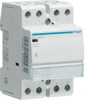 Контактор модульний безшумний Hager 4p 63A 4NO 230B AC (ESC463S)