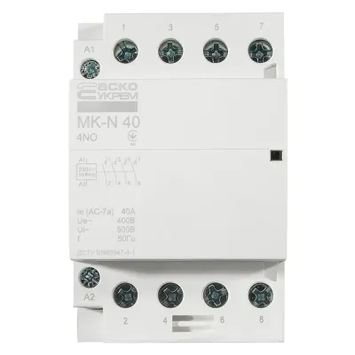 Модульний контактор АСКО-УКРЕМ MK-N 4p 40A 4NO (A0040030033)