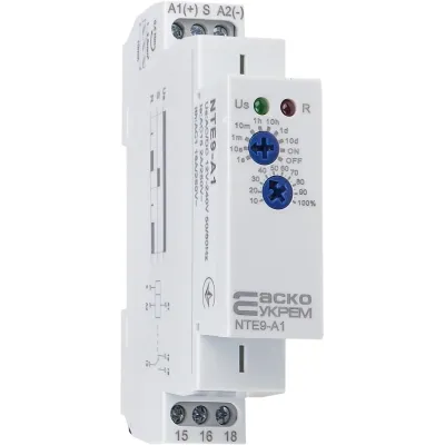 Реле затримки часу на увімкнення АСКО-УКРЕМ NTE9-A1 AC/DC 12-240V (A0010240001)