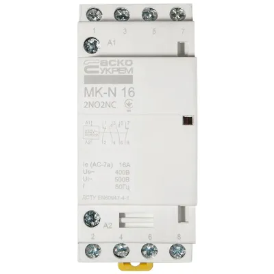 Модульний контактор АСКО-УКРЕМ MK-N 4P 16A 2NO2NC 220V (A0040030028)