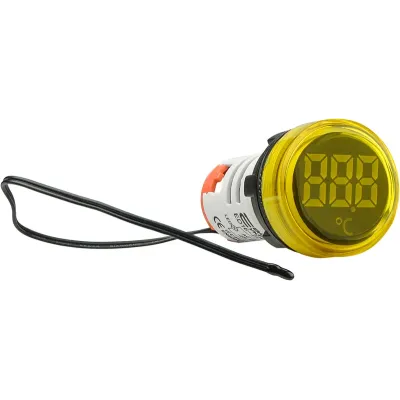 Круглий цифровий вимірювач температури ED16-22WD  -25С - 150С (жовтий) (A0190010045)