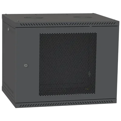 IPCOM 12U 600x450 Шафа телекомунікаційна двері перф(чорна)