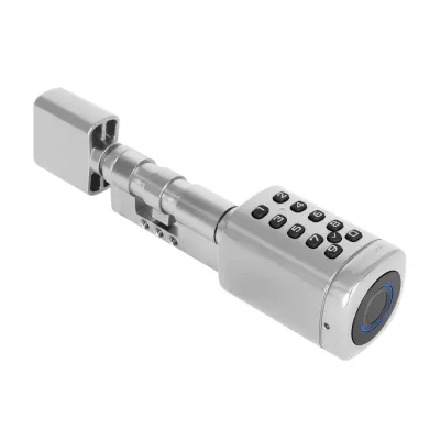 Розумний дверний біометричний замок (циліндр) SEVEN LOCK SL-7773BF silver (40-106 мм)