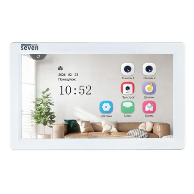 Відеодомофон 7 дюймів SEVEN DP-7570 FHD IPS white