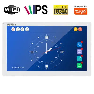 IP-відеодомофон 10 дюймів з Wi-Fi SEVEN DP-7517FHDW - IPS white