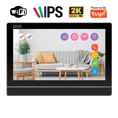 Відеодомофон 7 дюймів з Wi-Fi SEVEN DP-7576-W2K black