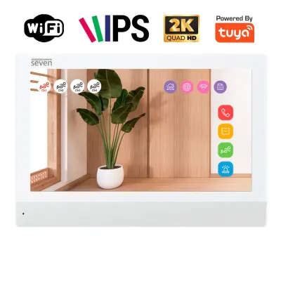 Відеодомофон 7 дюймів з Wi-Fi SEVEN DP-7579-W2K white