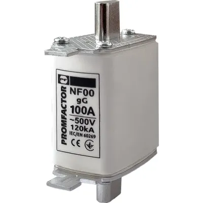 Запобіжник ножовий з плавкою вставкою Промфактор NF00.100A 500V 120kA (NF00100)