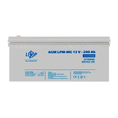 Акумулятор мультигелевий LPM-MG 12V - 200 Ah Уцінка 05.2024