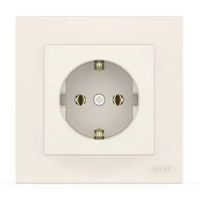 Розетка ELBI VEGA біла 1-а з заземленням (510-010200-217)