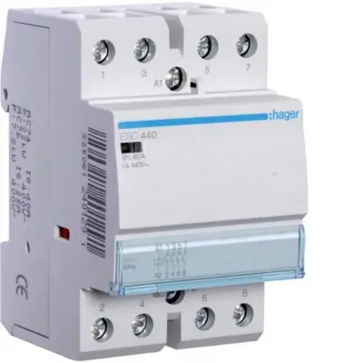 Контактор модульний Hager 4p 40A 4NO 230B AC (ESC440)