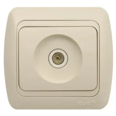 Розетка ELBI ZIRVE Fixline кремова TV (501-000300-273)