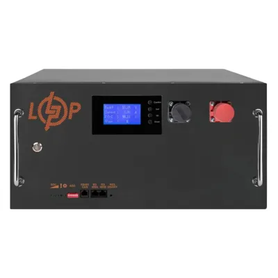 Акумулятор LP LiFePO4 51,2V-150 Ah (7680 Wh) (BMS SP 150A/100 А) RM RS485/CAN LCD BL