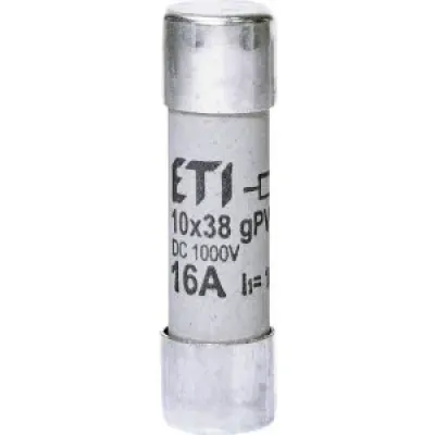 Запобіжник ETI CH10x38 UL gPV DC 1000V 16A (для сонячних батарей) (2625107)