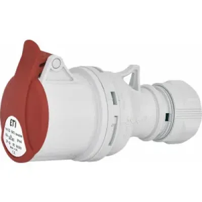 Розетка кабельна ETI ES-1643 IP44 (16A, 400V, 3P + PE) (4482001)
