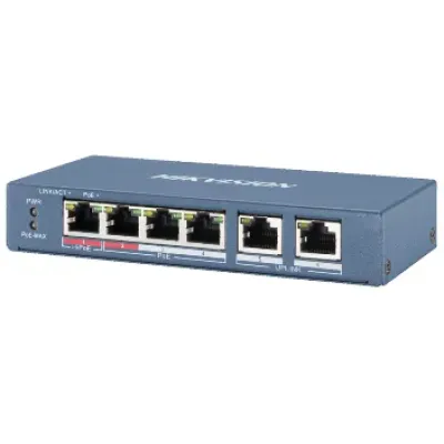 Hikvision DS-3E0106HP-E POE Комутатор 4 порти некерований