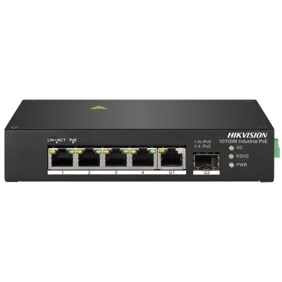 Hikvision DS-3T0306HP без БЖ Комутатор 4 порти некерований