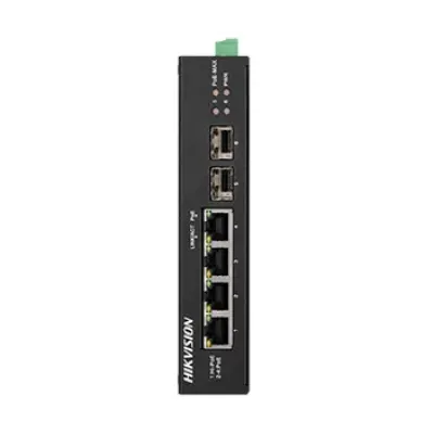 Hikvision DS-3T0506HP-E/HS POE Комутатор 4 порти некерований