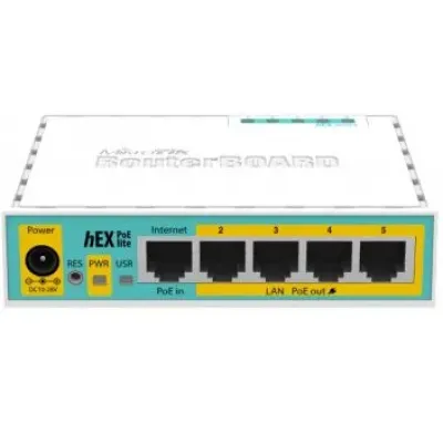 MikroTik hEX PoE lite (RB750UPr2) 5-портовий Маршрутизатор