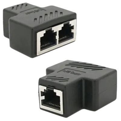 RJ45 8P8C мама / 2x мама Q100 З'єднувач екранований