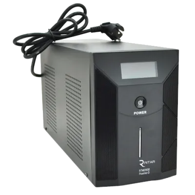 Ritar RTM2000 (1200W) Proxima-D LCD, AVR, 2st, 3xSCHUKO socket, 4x12V7,5Ah Джерела безперебійного живлення