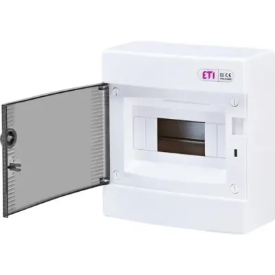 Бокс пластиковий ETI ECT 8PT на 8 модулів зовн. IP40 прозора дверка (1101000)