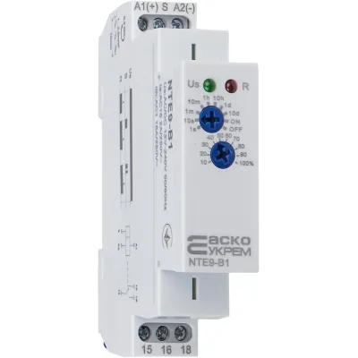 Реле затримки часу на вимкнення АСКО-УКРЕМ NTE9-B1 AC/DC 12-240V (A0010240003)