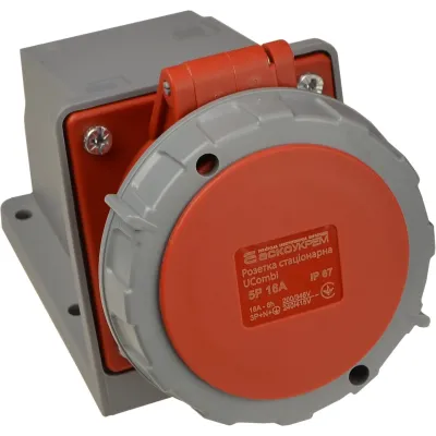 Розетка стаціонарна серії UСombi АСКО-УКРЕМ 5P 16A IP 67
