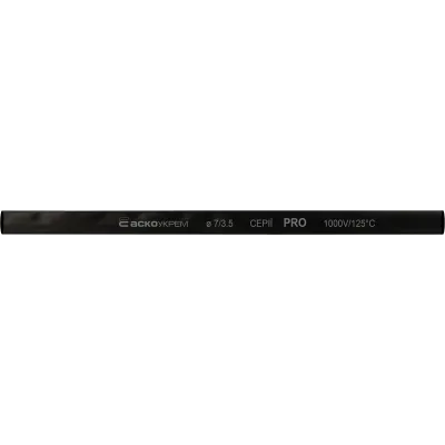 Термоусаджувальна трубка АСКО-УКРЕМ 7,0/3,5 шт. (1м) чорна серії PRO (A0150040496)