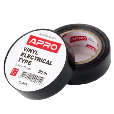 APRO 0.14х17 мм 20 м Iзоляцiйна стрiчка чорна