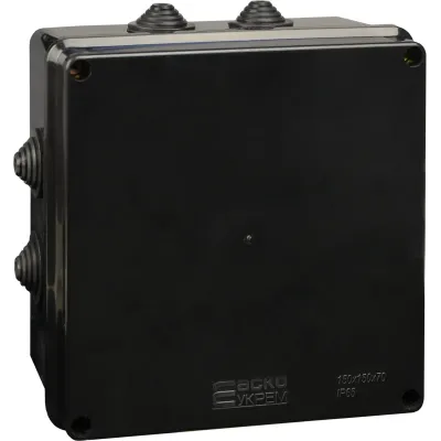 Розподільча  коробка серії UAtmo Jet Black 150*150*70 (уп. 9шт) (A0150170035)