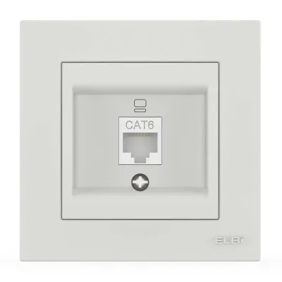 Розетка ELBI VEGA білий мат комп'ютерна 1-на CAT6 RJ45 (510-016200-247)