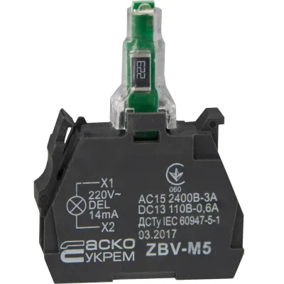 Блок для підсвіч. жовтий 220В для кнопок TB5 ZBV-M5 (A0140010221)
