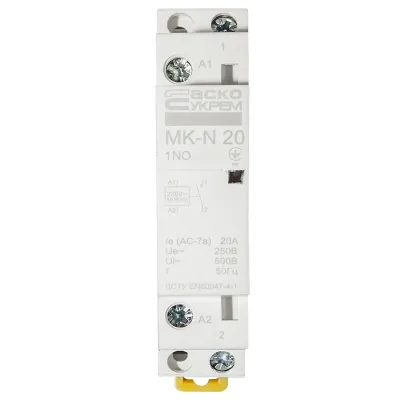 Модульний контактор АСКО-УКРЕМ MK-N 1P 20A 1NO 220V (A0040030021)