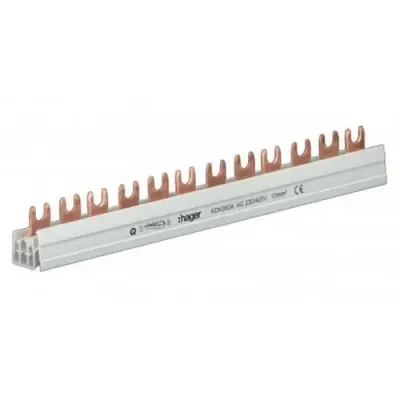Шина з'єднувальна FORK 3p 63A Hager (KDN363B)