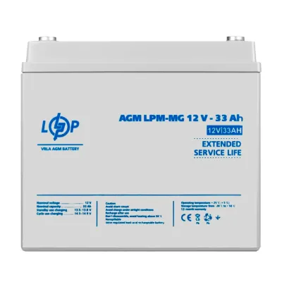 Акумулятор мультигелевий LPM-MG 12V - 33 Ah Уцінка 04.2025