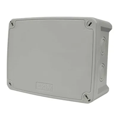 Коробка розподільча СКІМ 163х123х68 (KH160) без отворів сіра ІР67 (B1102014)